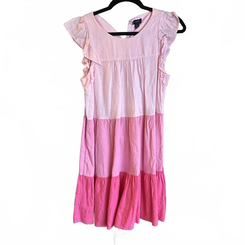 J.Crew Pink Ruffled Summer Dress